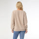 Skyler Super Soft V-Neck Textured Top - Taupe