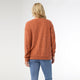 Skyler Super Soft V-Neck Textured Top - Rust