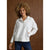 Jayleen Long Sleeve Pouch Pocket Sweatshirt - White