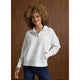 Jayleen Long Sleeve Pouch Pocket Sweatshirt - White