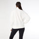 Jayleen Long Sleeve Pouch Pocket Sweatshirt - White