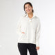 Jayleen Long Sleeve Pouch Pocket Sweatshirt - White