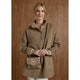 Lindi Loose Fitting Quarter Snap Front Top with Pockets - Mushroom