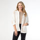 Tatyana Pieced Quilted Hooded Sweatshirt - Ivory/Beige