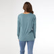 Maylee Soft Brushed V-Neck Top - Deep Sea