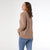 Maylee Soft Brushed V-Neck Top - Mushroom