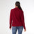 Ariana Turtleneck Top with Scalloped Trim - Burgundy