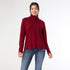Ariana Turtleneck Top with Scalloped Trim