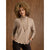 Ariana Turtleneck Top with Scalloped Trim - Chocolate