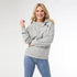 Phoenix Quilted Button Mock Neck Top