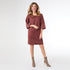 Seri Faux Suede Dress with Rivet Detail