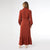 Bixby Long Sleeve Tiered Maxi Dress - Rust