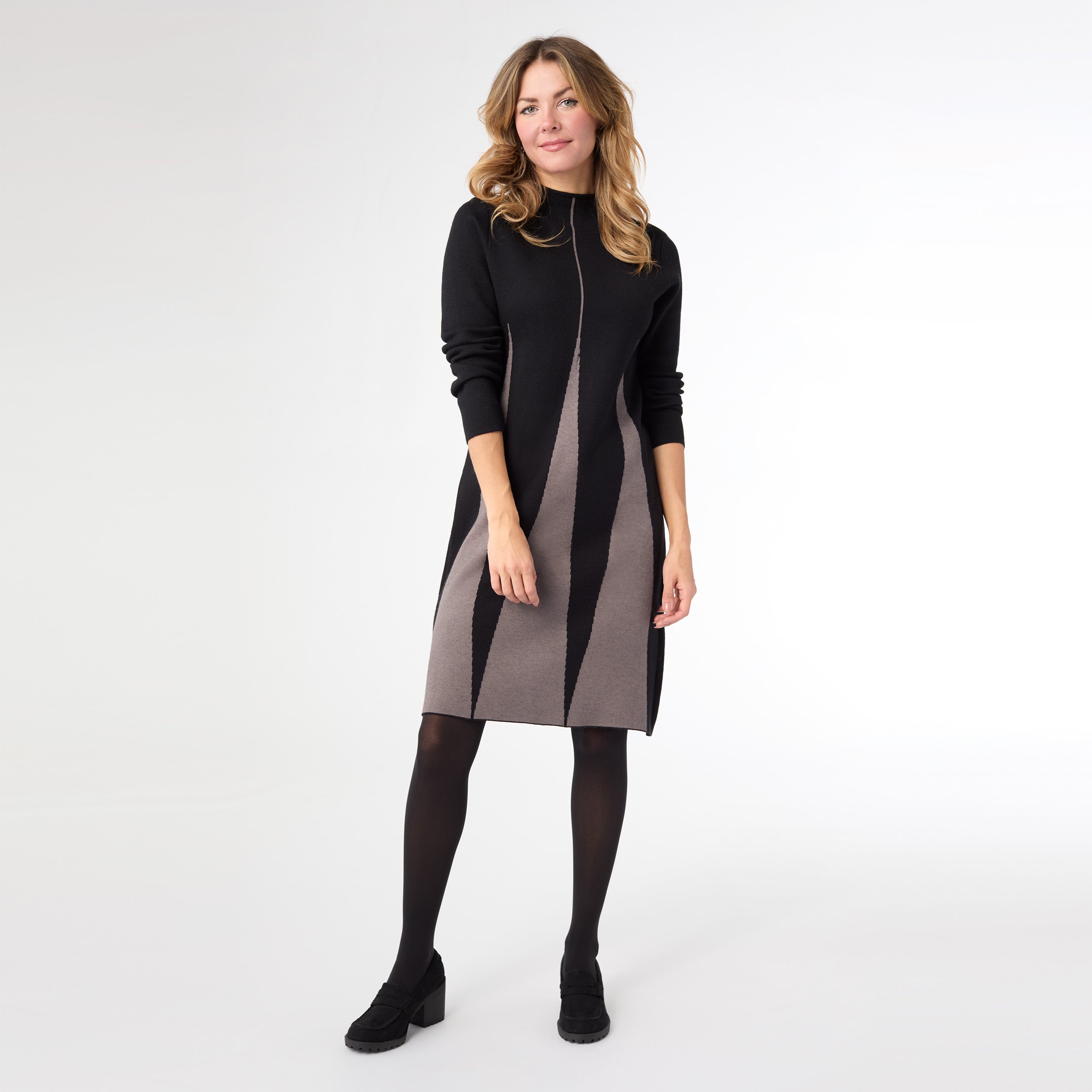 Mildred Long Sleeve Baby Mock Neck Sweater Dress - Final Sale XS Mildred Long Sleeve Baby Mock Neck Sweater Dress - Final Sale XS