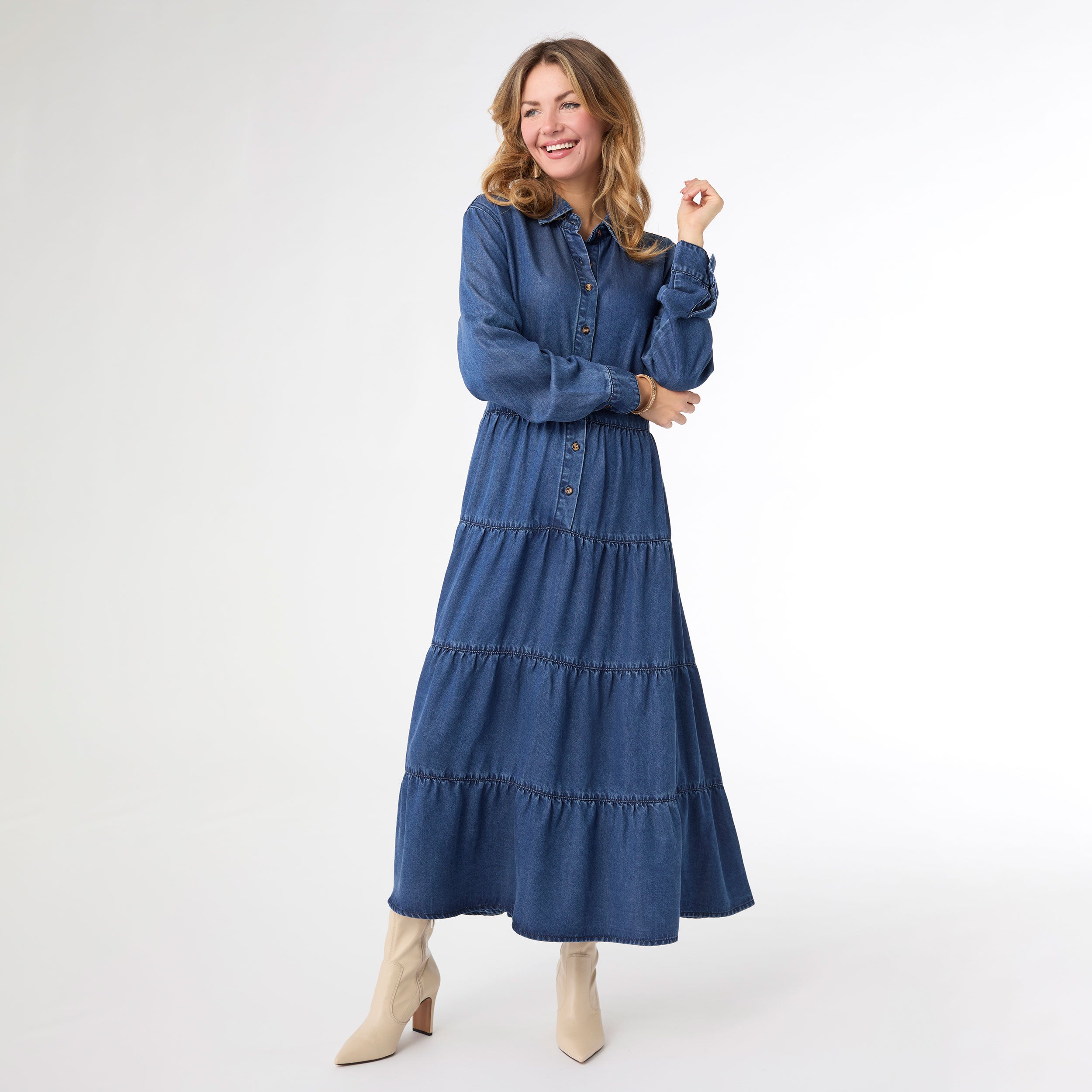 Judith Long Sleeve Tiered Maxi Dress - Final Sale XS Judith Long Sleeve Tiered Maxi Dress - Final Sale XS
