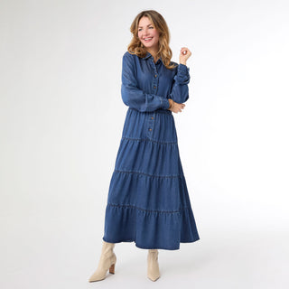 Judith Long Sleeve Tiered Maxi Dress - Final Sale XS Judith Long Sleeve Tiered Maxi Dress - Final Sale XS