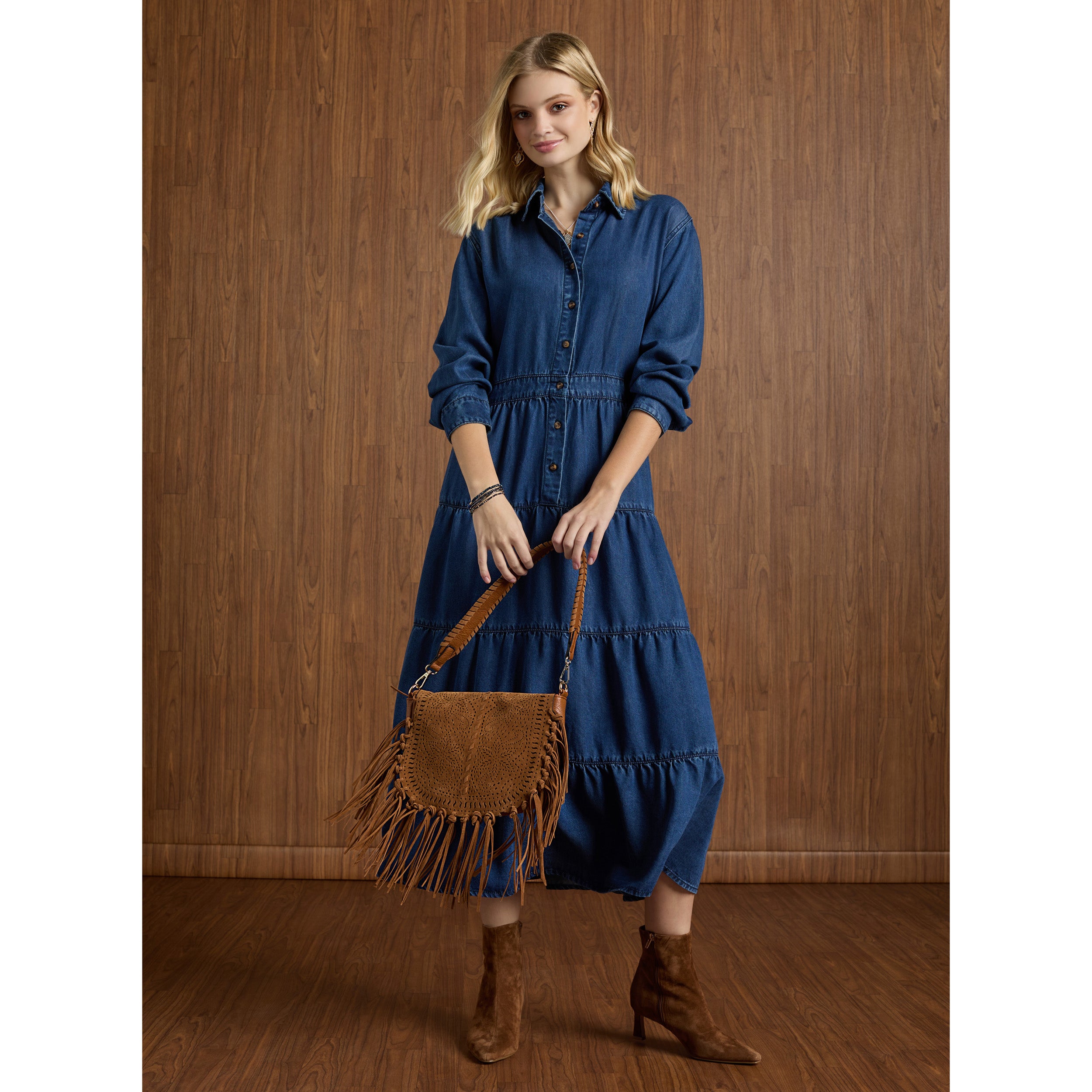 Judith Long Sleeve Tiered Maxi Dress - Final Sale XS Judith Long Sleeve Tiered Maxi Dress - Final Sale XS