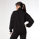 Hilarie Two-Tone Zip Front Sweatshirt - Black/Ivory