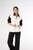 Hilarie Two-Tone Zip Front Sweatshirt - Black/Ivory