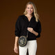 Hilarie V-Neck Top - Black