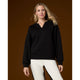 Hilarie V-Neck Top - Black