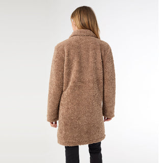 Isabella Button Front Coat - Mushroom