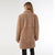 Isabella Button Front Coat - Mushroom