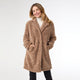 Isabella Button Front Coat - Mushroom