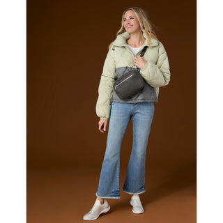 Emma Pullover Down Jacket with Removeable Sleeve - Light Pink/Mushroom
