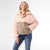 Emma Pullover Down Jacket with Removeable Sleeve - Light Pink/Mushroom