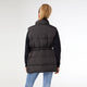 Claire Down Puffer Jacket with Knit Sleeve - Black