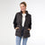 Claire Down Puffer Jacket with Knit Sleeve - Black