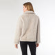 Josephine Faux Fur Moto Jacket - Grey