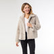 Josephine Faux Fur Moto Jacket - Grey