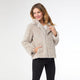 Josephine Faux Fur Moto Jacket - Grey
