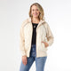 Lily Quilted Jacket with Hood - Beige