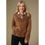 Elway Faux Leather Jacket - Brown