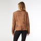 Elway Faux Leather Jacket - Brown
