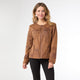 Elway Faux Leather Jacket - Brown