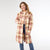 Ella Colorblock Shacket - Dusty Rose/Tan