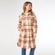 Ella Colorblock Shacket - Dusty Rose/Tan