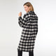 Edith Plaid Shacket - Black/White
