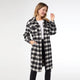 Edith Plaid Shacket - Black/White