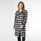 Edith Plaid Shacket - Black/White