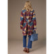 Ruby Belted Aztek Print Shacket - Rust/Denim
