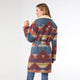 Ruby Belted Aztek Print Shacket - Rust/Denim