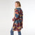 Ruby Belted Aztek Print Shacket - Rust/Denim