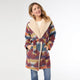 Ruby Belted Aztek Print Shacket - Rust/Denim