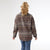 Cersei Button Front Shacket - Tan/Rust