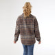 Cersei Button Front Shacket - Tan/Rust