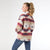 Klara Aztek Print Shacket - Merlot/Navy/Cream